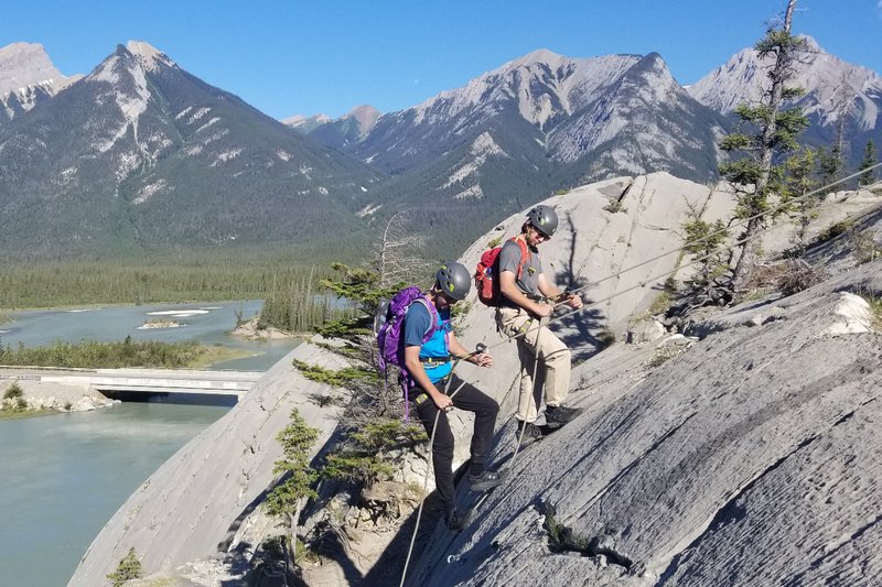 Rock climbing in Jasper