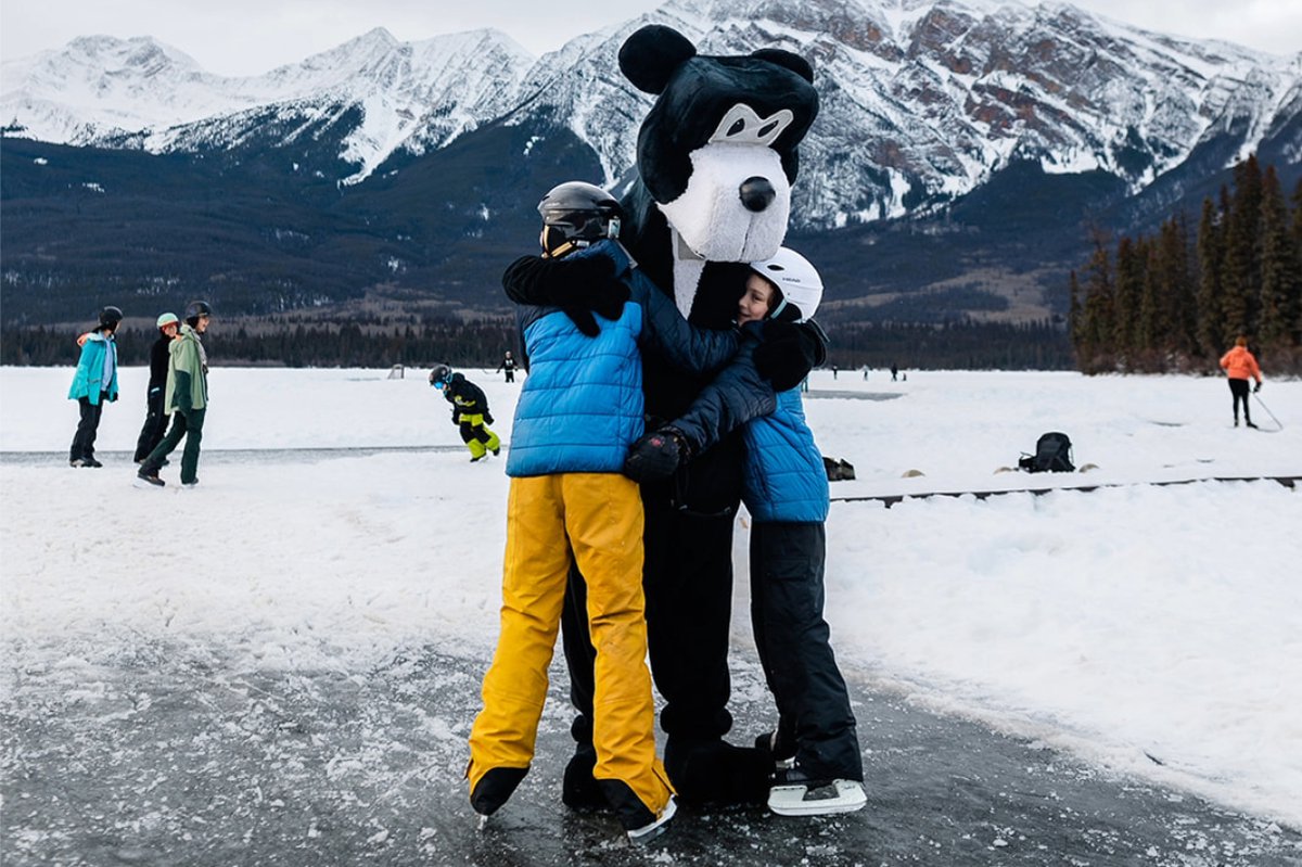 Skating with Jasper the Bear